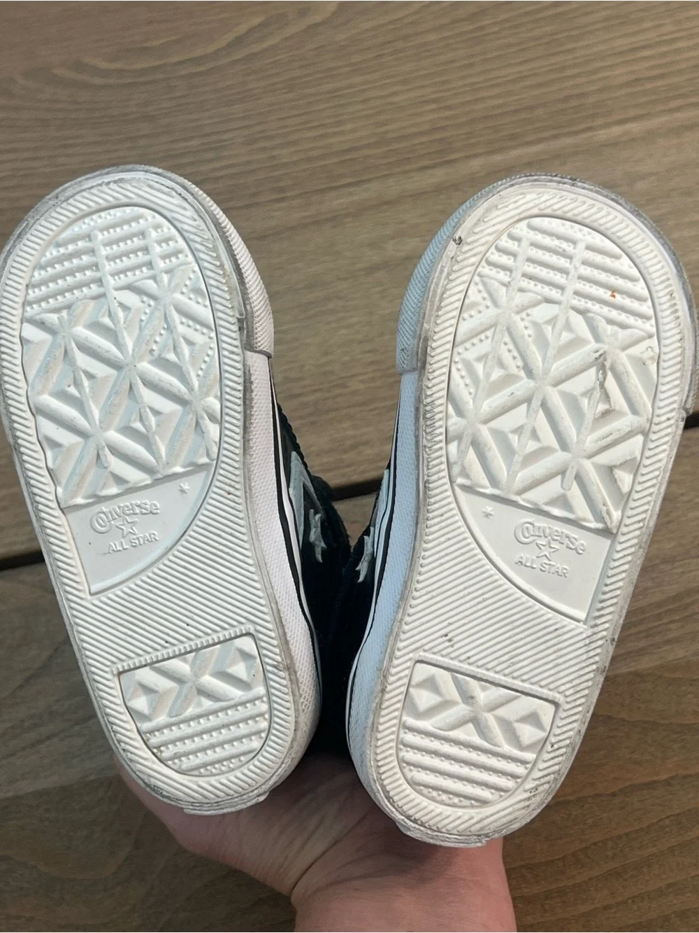 Converse Kids Black and White High-Top Sneakers with Star Chevron